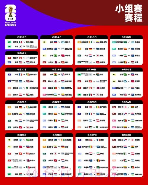 2026世界杯赛程完整版完整安排怎么看